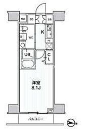 ジェノヴィア三ノ輪2スカイガーデン 1Kの間取図画像