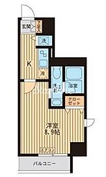 KDXレジデンス入谷 1Kの間取図画像