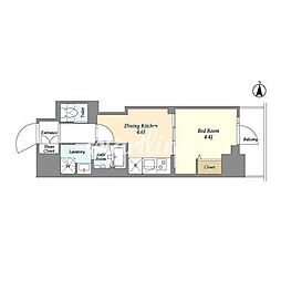 クラリティア入谷 1DKの間取図画像