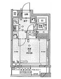 ウィンシティ上野タワー 1Kの間取図画像