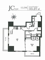 ステイシス町屋 1LDKの間取図画像