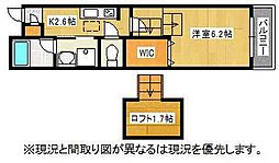 Esplanade 1Kの間取図画像
