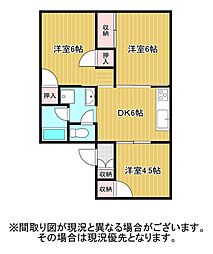 コーポベル7 3DKの間取図画像