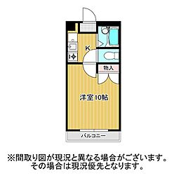 ゴールドレジデンス石田 1Kの間取図画像