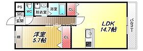 ロックフォルティ  ｜ 大阪府八尾市青山町3丁目（賃貸マンション1LDK・2階・50.58㎡） その2