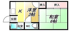 堤コーポ 1A3 ｜ 大阪府八尾市堤町1丁目43-9（賃貸アパート2K・1階・25.00㎡） その2