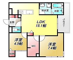 大阪府八尾市恩智北町3丁目（賃貸アパート2LDK・3階・63.78㎡） その1