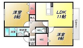 ウィステリア　B棟  ｜ 大阪府八尾市刑部3丁目（賃貸アパート2LDK・2階・59.58㎡） その2