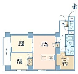 北千住ダイカンプラザ 3LDKの間取図画像