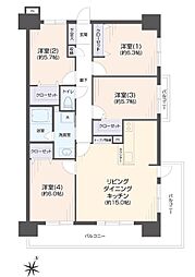 レールシティ博多駅南 4LDKの間取図画像