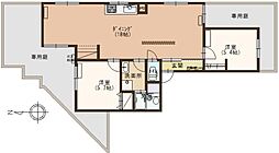 東峰マンション姪浜 2LDKの間取図画像