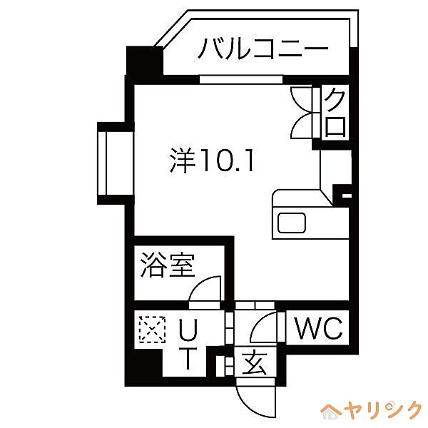 シティライフ明が丘 ｜愛知県名古屋市名東区明が丘(賃貸マンション1R・5階・24.43㎡)の写真 その2