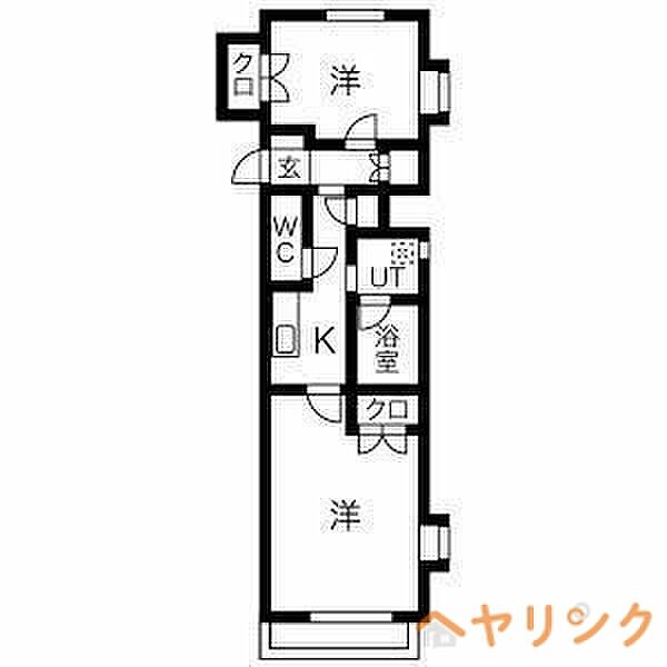 CREST GAREN M ｜愛知県日進市浅田町上ノ山(賃貸マンション2K・5階・45.10㎡)の写真 その2