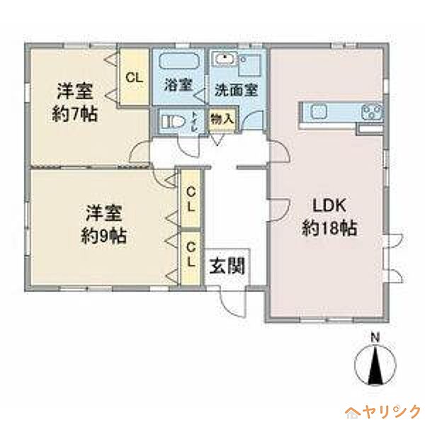 ミ・カーサN棟 ｜愛知県名古屋市名東区代万町1丁目(賃貸アパート2LDK・1階・82.81㎡)の写真 その2