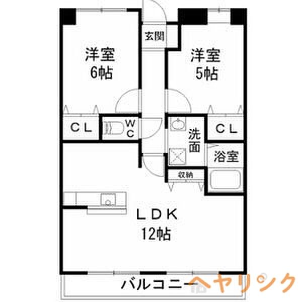 プライム伸和 ｜愛知県名古屋市名東区貴船3丁目(賃貸マンション2LDK・3階・56.53㎡)の写真 その2