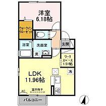 D-room　I-B 102 ｜ 長崎県西彼杵郡時津町浜田郷1647-1（賃貸アパート1LDK・1階・45.42㎡） その2