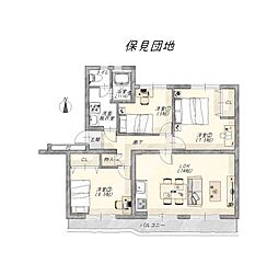 間取図画像 3LDK
