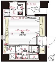 フュージョナル日本橋浜町  ｜ 東京都中央区日本橋浜町3丁目17-4（賃貸マンション1K・9階・25.28㎡） その2