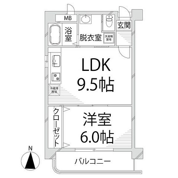 キャッスルコート西夢前台 ｜兵庫県姫路市広畑区西夢前台4丁目(賃貸マンション1DK・5階・38.40㎡)の写真 その2