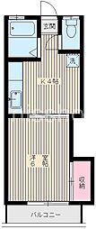 コーポ光 1Kの間取図画像