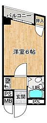 メゾンアリタえびす 1Kの間取図画像