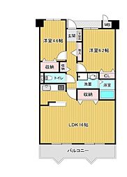 サニーガーデン 2LDKの間取図画像