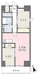 MISTRAL姫路駅前8安田 2LDKの間取図画像