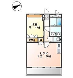 グランディールステージ 1LDKの間取図画像