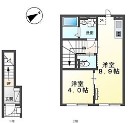 ル・レスト池田 1LDKの間取図画像