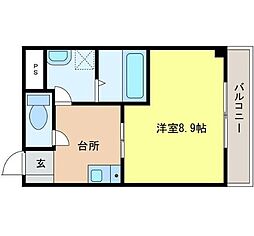 アートN 1Kの間取図画像