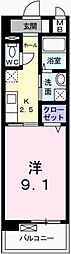 グレイスフル・K 1Kの間取図画像