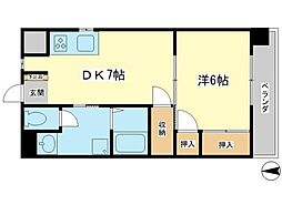 コーポラス神子岡 1DKの間取図画像