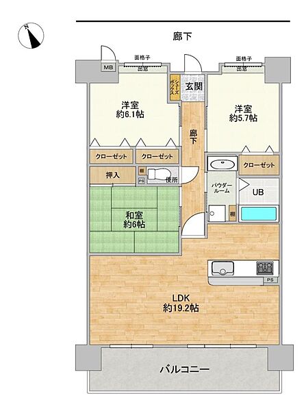 間取りを拡大表示