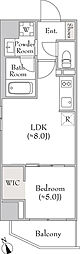 ルミーク門前仲町 1LDKの間取図画像