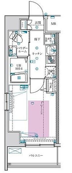 フェルクルールプレスト川崎アリビエ ｜神奈川県川崎市川崎区藤崎１丁目(賃貸マンション1K・2階・21.11㎡)の写真 その2