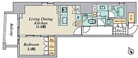 クレストコート清澄庭園  ｜ 東京都江東区平野1丁目2-2（賃貸マンション1LDK・6階・39.96㎡） その2