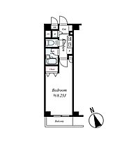 シティガーデン門前仲町  ｜ 東京都江東区牡丹2丁目12-5（賃貸マンション1K・3階・25.20㎡） その2