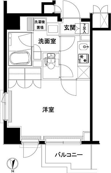 ルーブル木場 ｜東京都江東区木場6丁目(賃貸マンション1K・4階・26.47㎡)の写真 その2