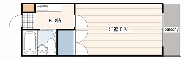 広島県広島市中区吉島西１丁目(賃貸マンション1K・2階・21.60㎡)の写真 その2