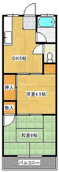 広島県広島市西区南観音２丁目(賃貸マンション2DK・5階・33.00㎡)の写真 その2