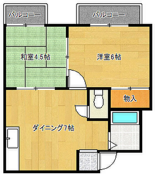 広島県広島市西区己斐本町３丁目(賃貸マンション2DK・2階・34.00㎡)の写真 その2