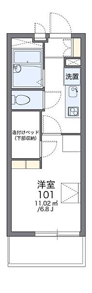 広島県広島市中区吉島町(賃貸マンション1K・2階・19.87㎡)の写真 その2