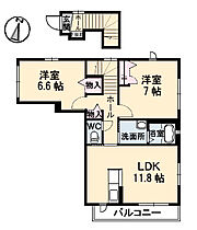 広島県広島市安芸区瀬野西３丁目（賃貸アパート2LDK・2階・61.93㎡） その2