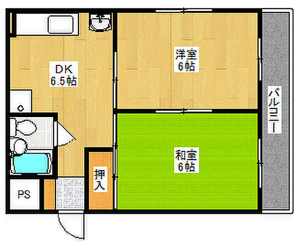 広島県広島市西区庚午北１丁目(賃貸マンション2DK・4階・31.70㎡)の写真 その2