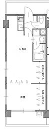 広島電鉄2系統 本川町駅 徒歩4分の賃貸マンション 3階1LDKの間取り