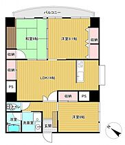 広島県広島市安佐南区西原７丁目（賃貸マンション3LDK・2階・80.19㎡） その2