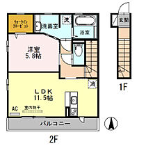 広島県広島市東区温品４丁目（賃貸アパート1LDK・2階・51.57㎡） その2