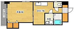 JR可部線 下祇園駅 徒歩7分の賃貸マンション 3階1DKの間取り