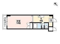 広島高速交通アストラムライン 古市駅 徒歩7分の賃貸マンション 2階1DKの間取り