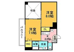 広島電鉄2系統 稲荷町駅 徒歩4分の賃貸マンション 3階2Kの間取り